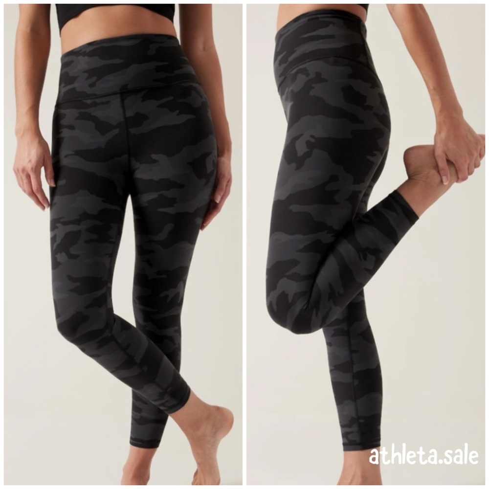 Athleta Camo Elation Ultra High Rise 7/8 | Black Como